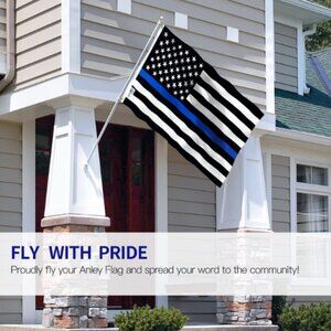 3x5 Foot Thin Blue Line USA Flag